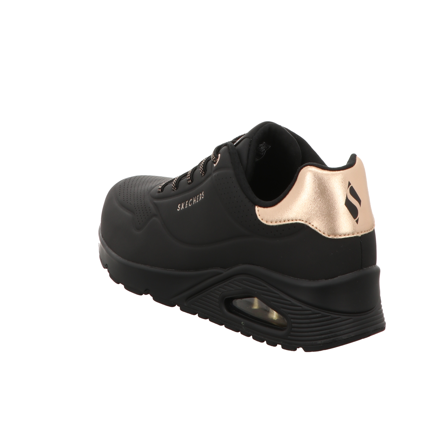 Skechers Damen Slipper Uno-Shimmer Away in schwarz