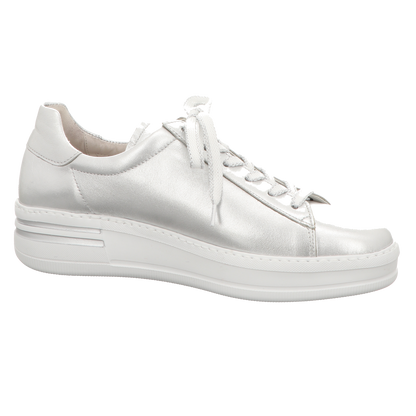 Gabor Damen Schnürschuh Florenz in silber