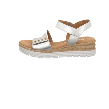 Gabor Damen Sandalette Genua in silber