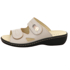 Longo Damen Pantolette bequem  in weiss