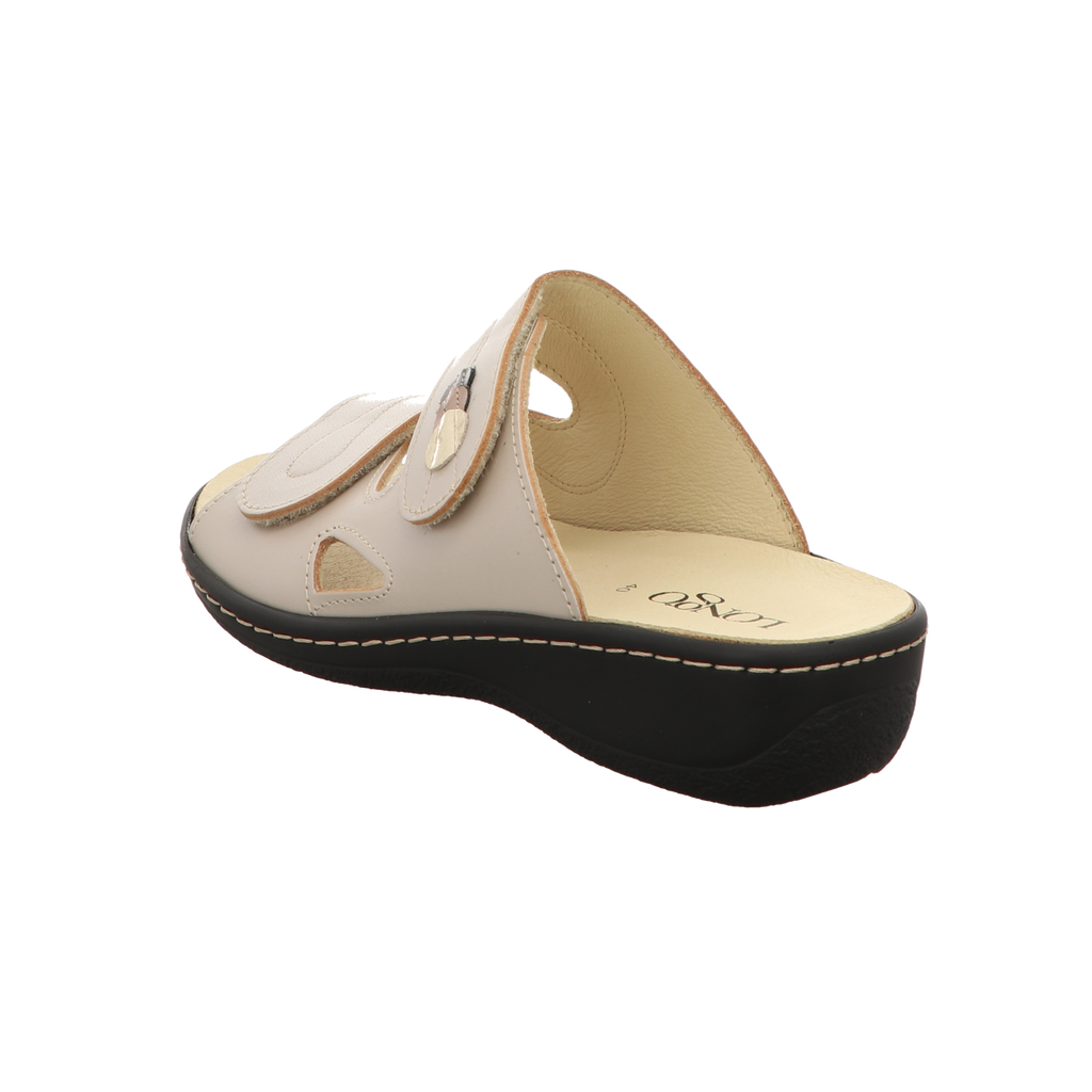 Longo Damen Pantolette bequem  in weiss