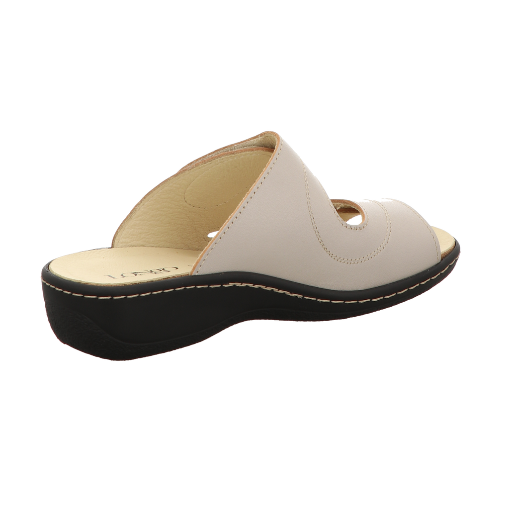 Longo Damen Pantolette bequem  in weiss