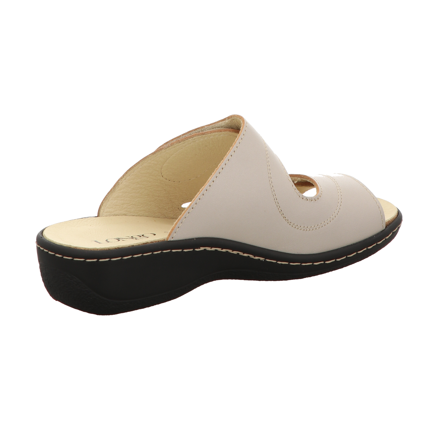 Longo Damen Pantolette bequem  in weiss
