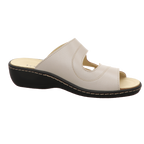 Longo Damen Pantolette bequem  in weiss
