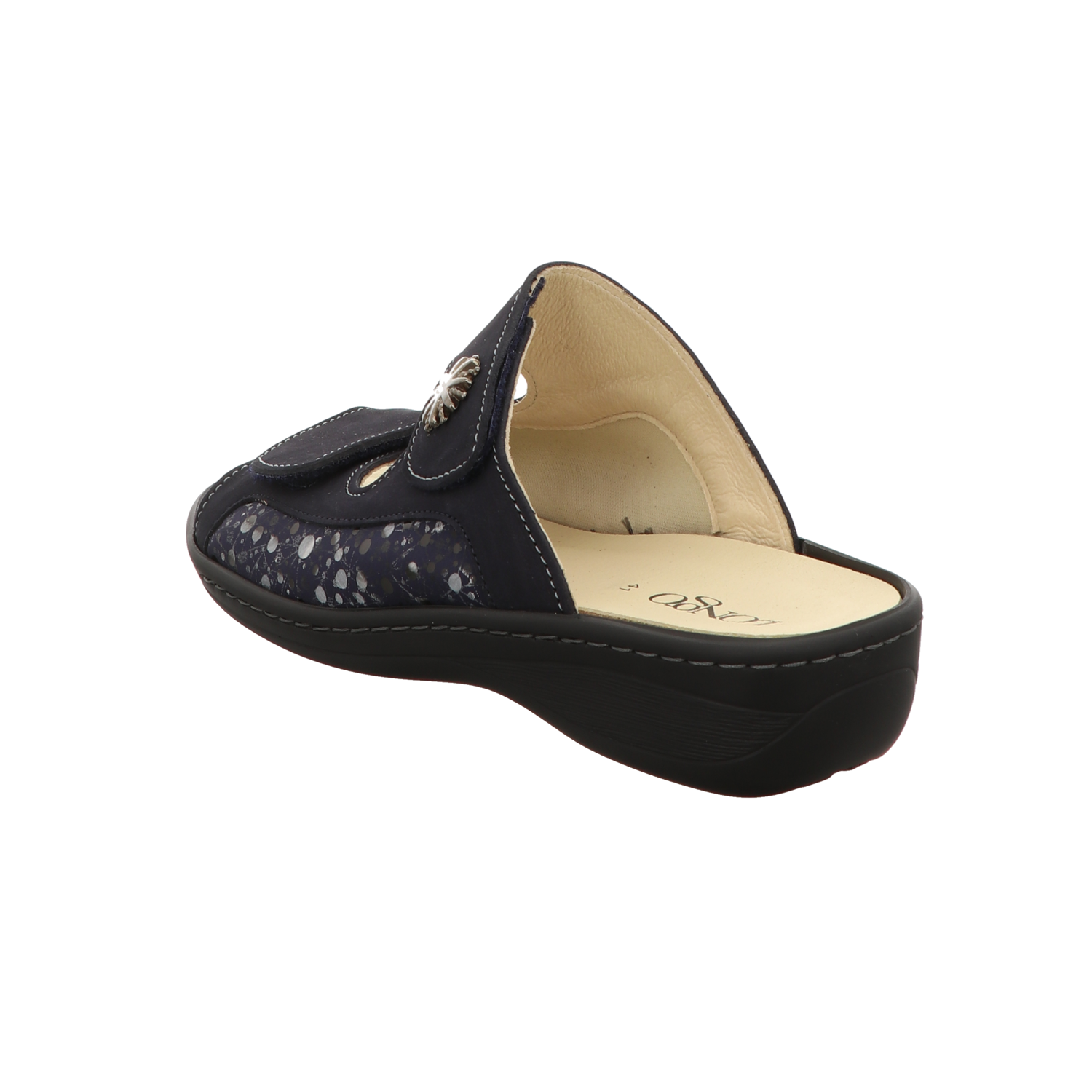 Longo Damen Pantolette bequem  in blau
