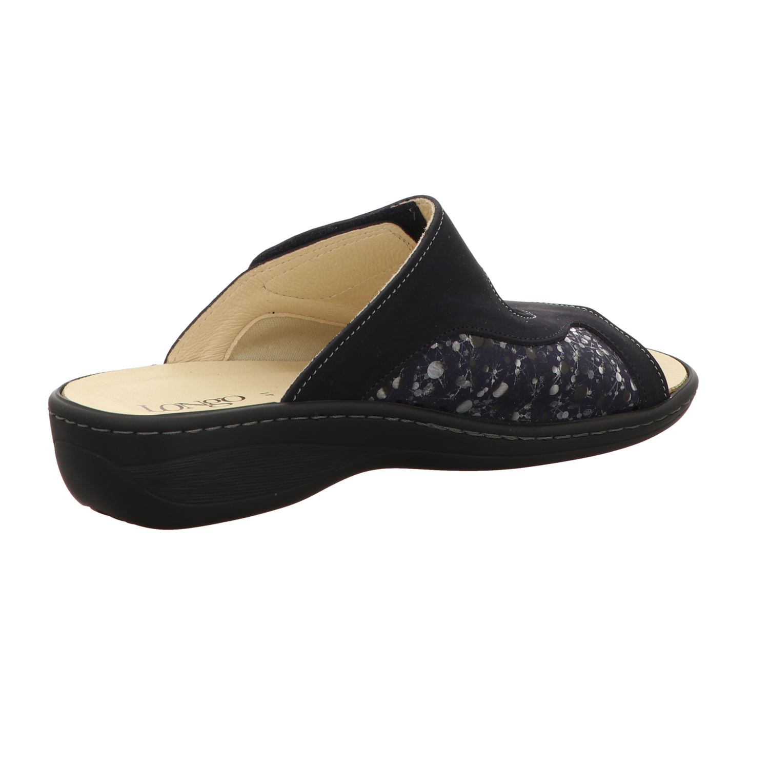 Longo Damen Pantolette bequem  in blau