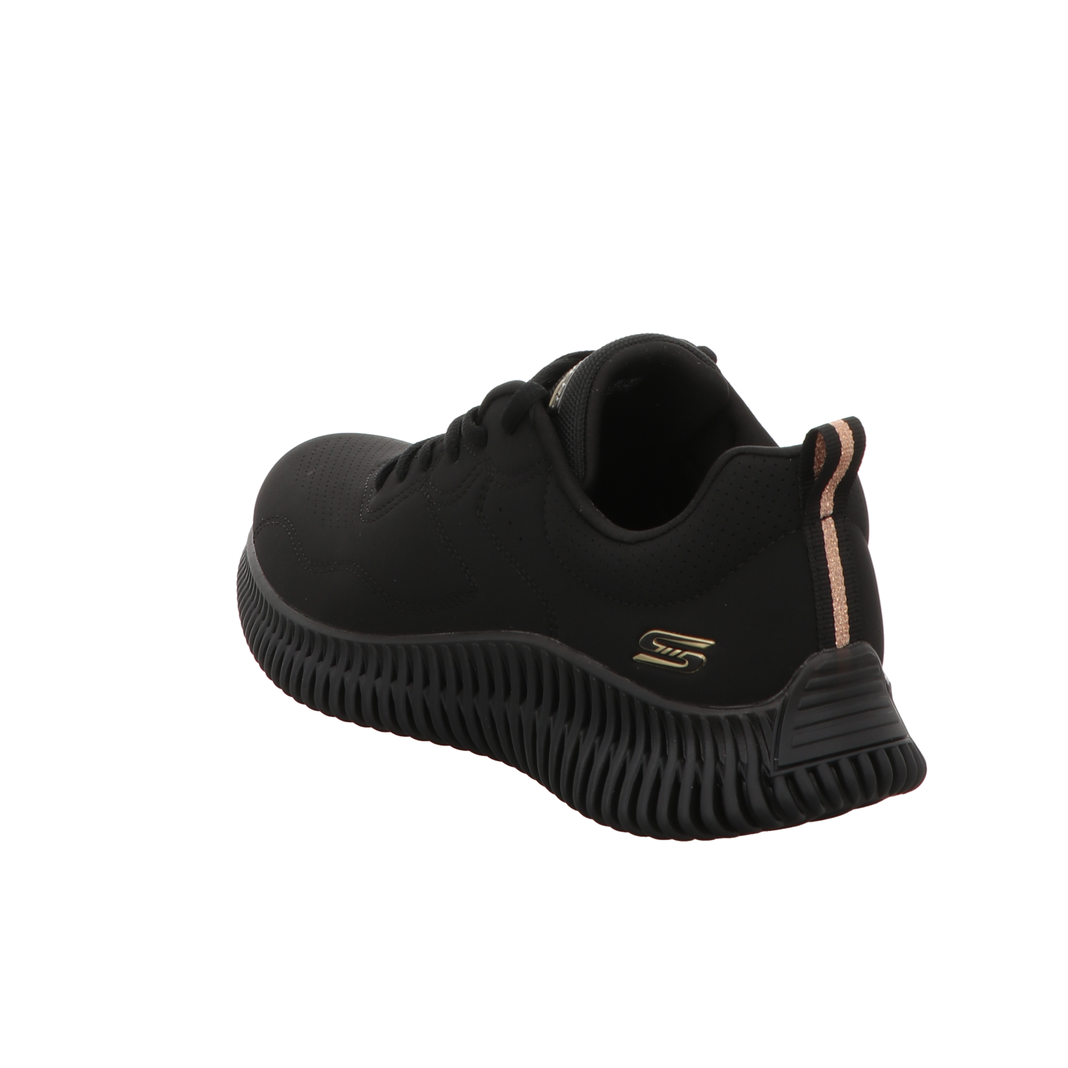 Skechers Damen Schnürschuh Bobs Geo How Marvelous in schwarz