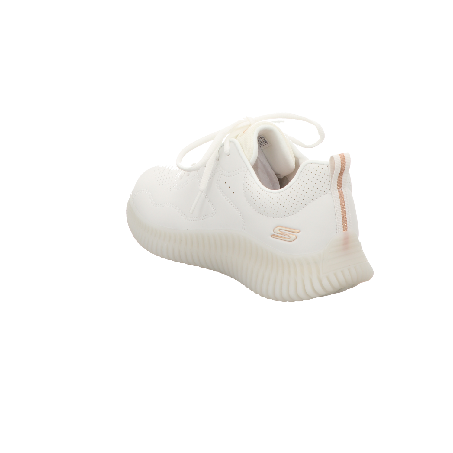Skechers Damen Schnürschuh Bobs Geo How Marvelous in weiss