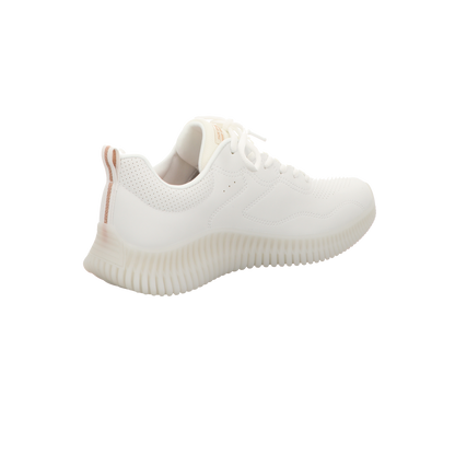 Skechers Damen Schnürschuh Bobs Geo How Marvelous in weiss