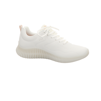 Skechers Damen Schnürschuh Bobs Geo How Marvelous in weiss