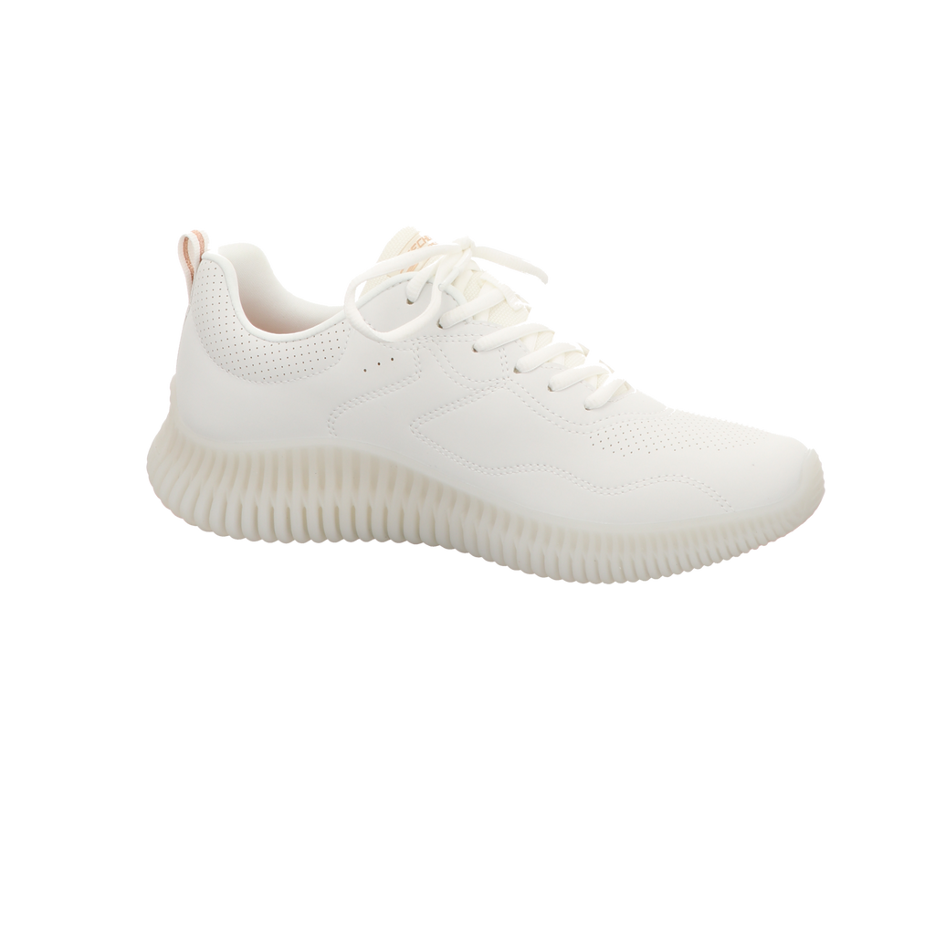Skechers Damen Schnürschuh Bobs Geo How Marvelous in weiss