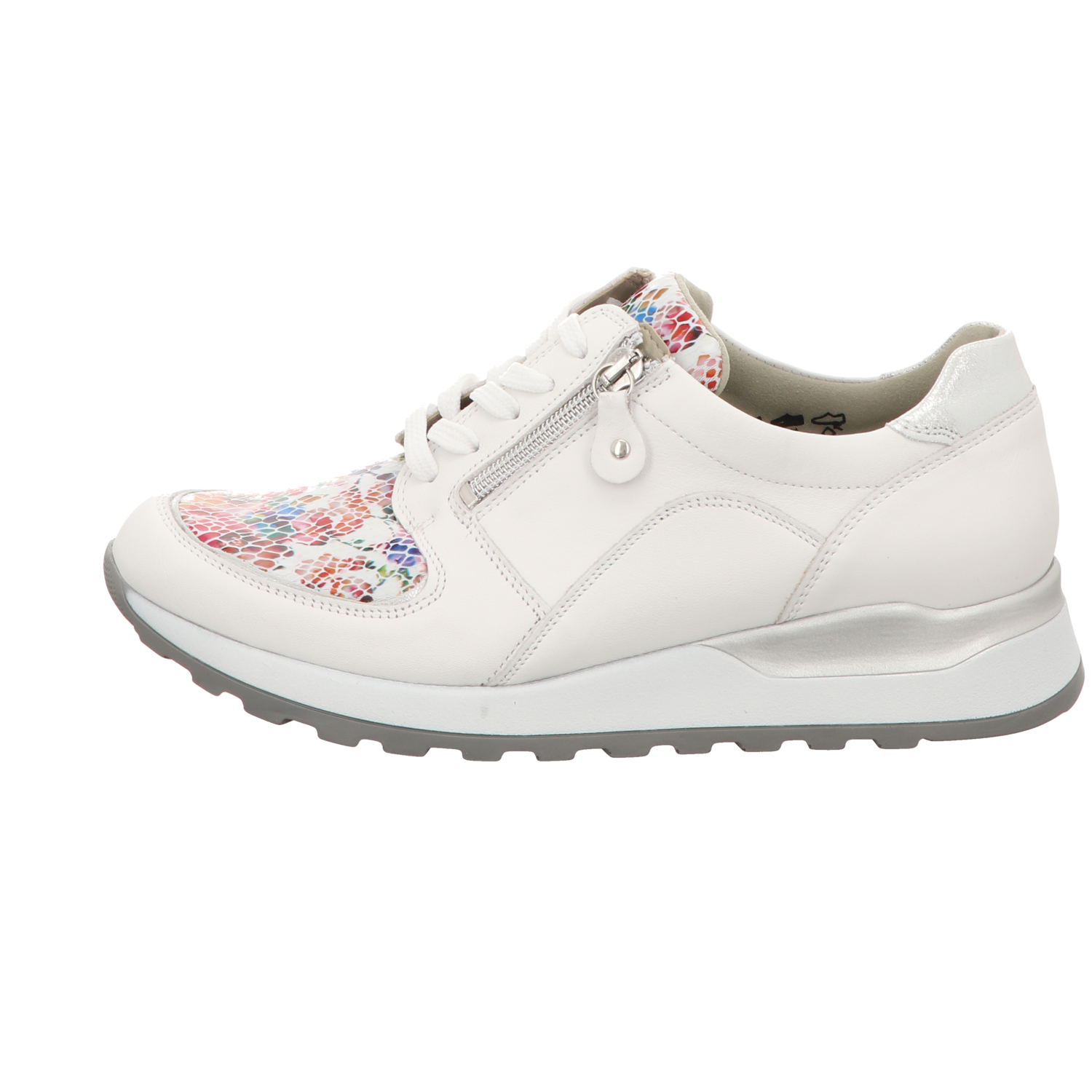Waldläufer Damen Schnürschuh bequem Hiroko-Soft in silber