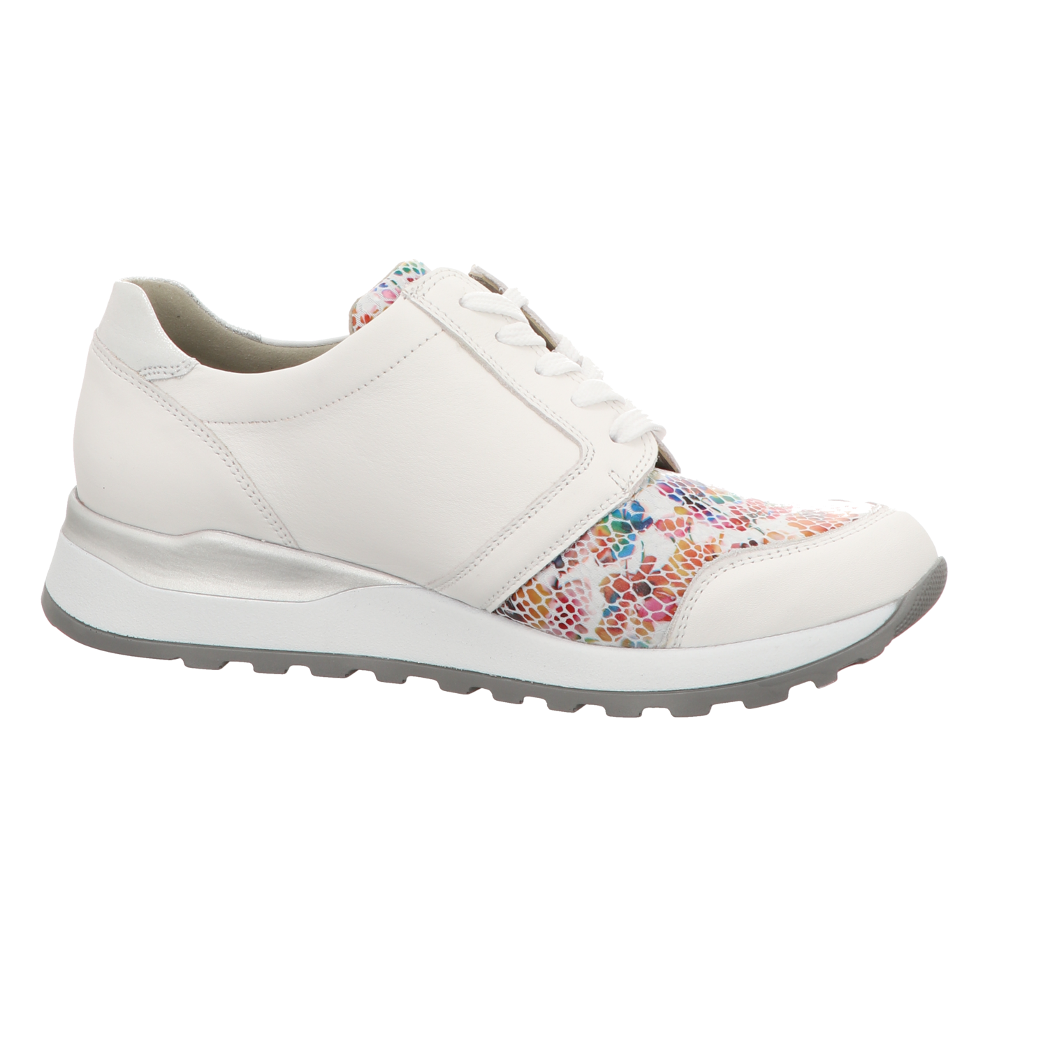 Waldläufer Damen Schnürschuh bequem Hiroko-Soft in silber