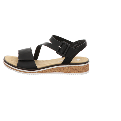 Rieker Damen Sandale  in schwarz