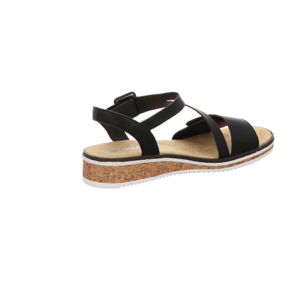 Rieker Damen Sandale  in schwarz