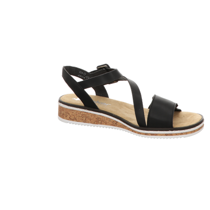 Rieker Damen Sandale  in schwarz