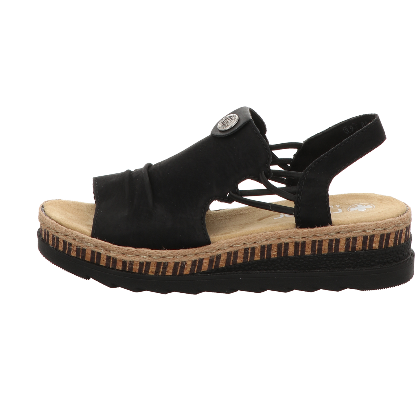 Rieker Damen Sandalette  in schwarz