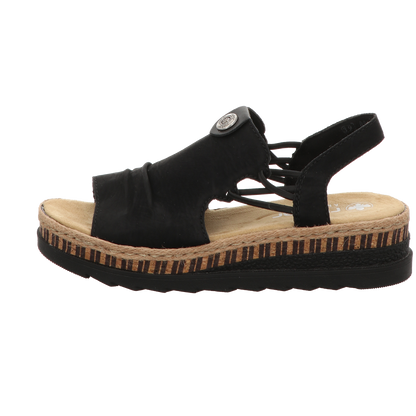Rieker Damen Sandalette  in schwarz