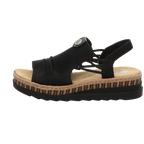 Rieker Damen Sandalette  in schwarz