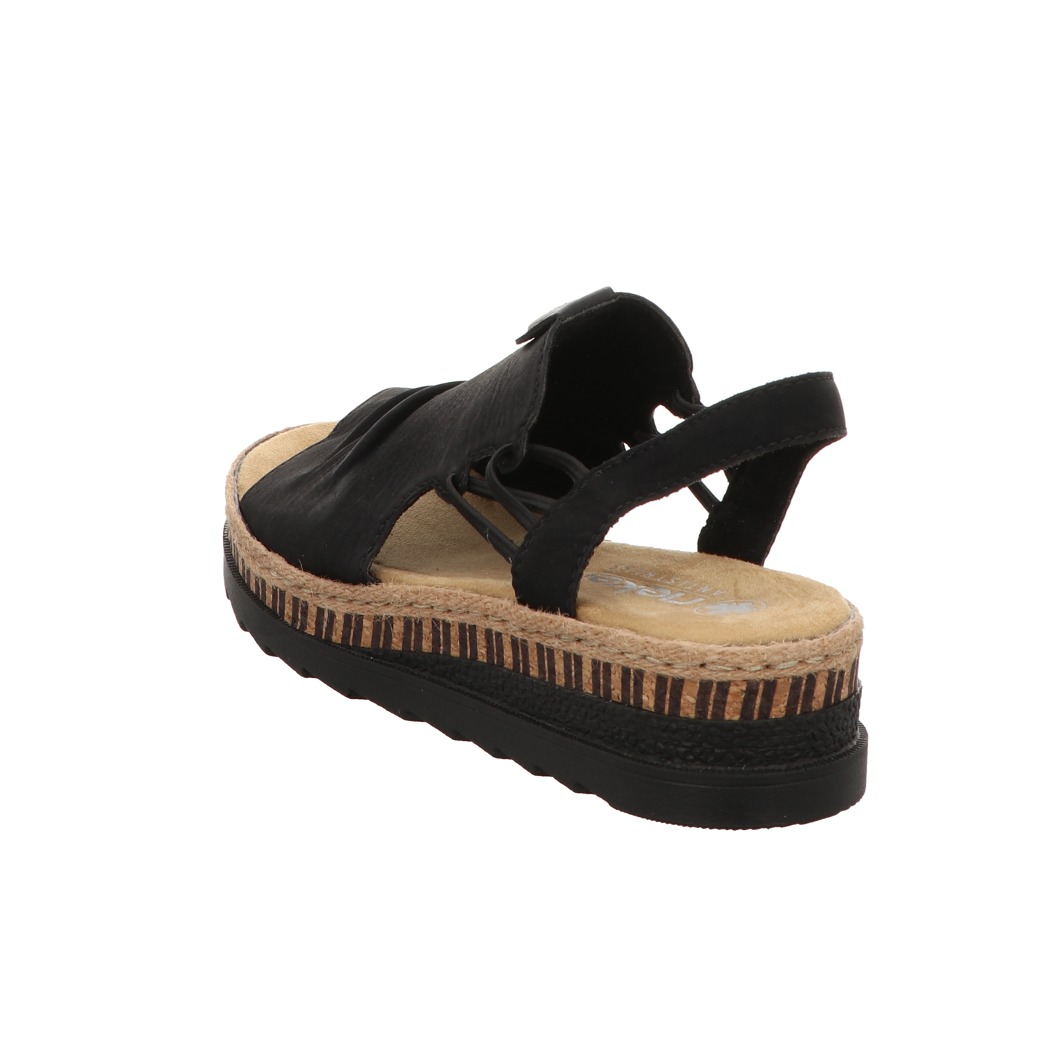 Rieker Damen Sandalette  in schwarz