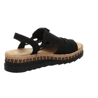 Rieker Damen Sandalette  in schwarz