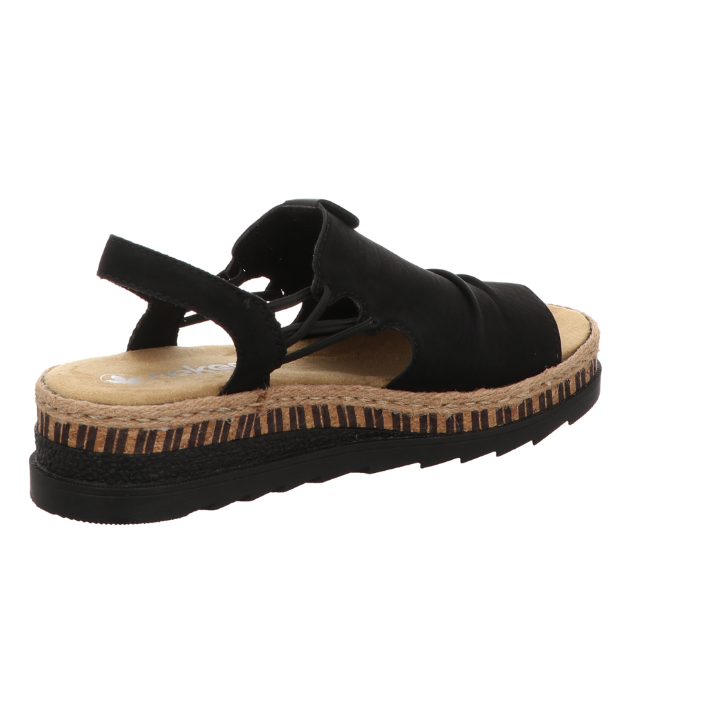 Rieker Damen Sandalette  in schwarz