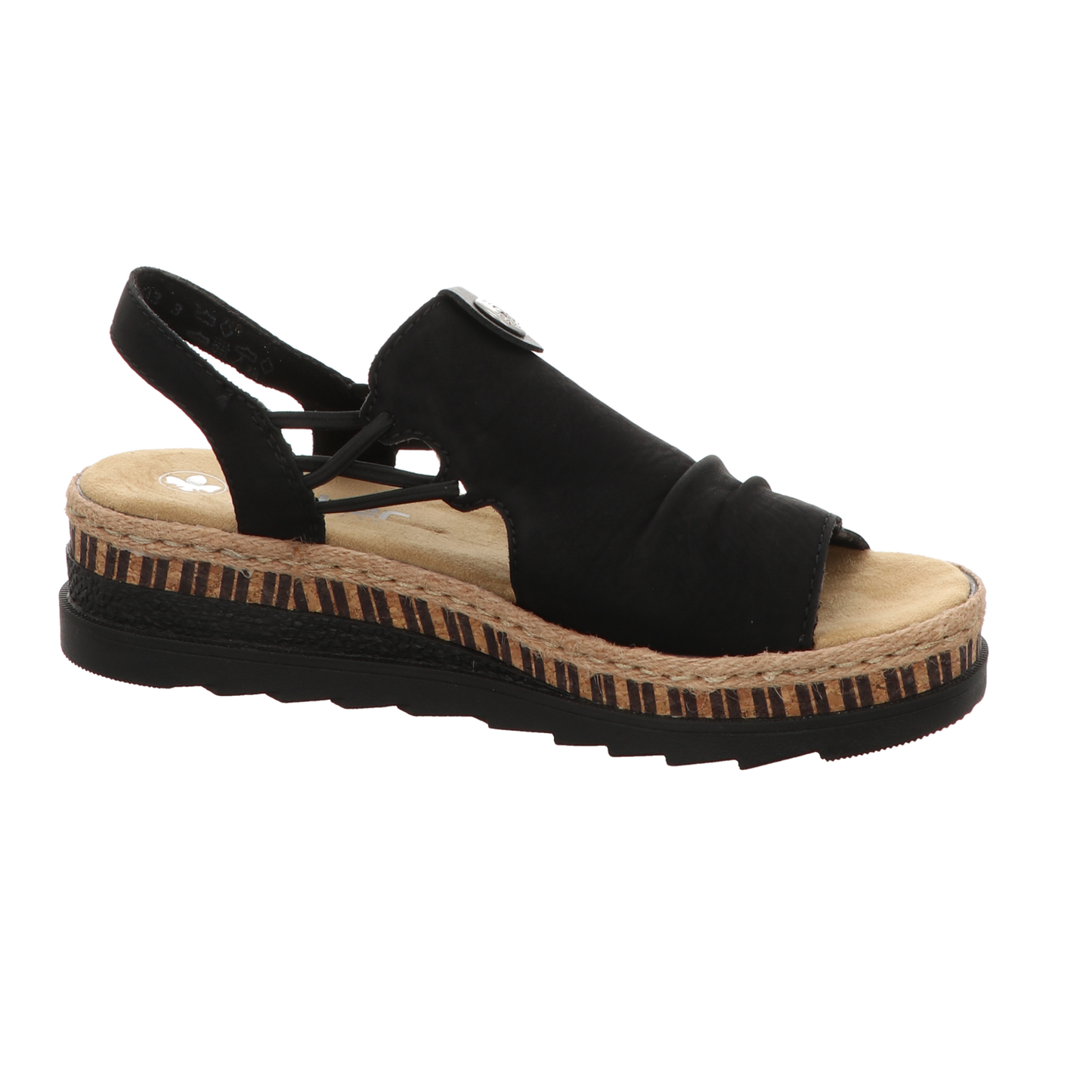Rieker Damen Sandalette  in schwarz