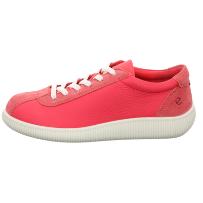 Ecco Damen Schnürschuh Soft Zero in rosa