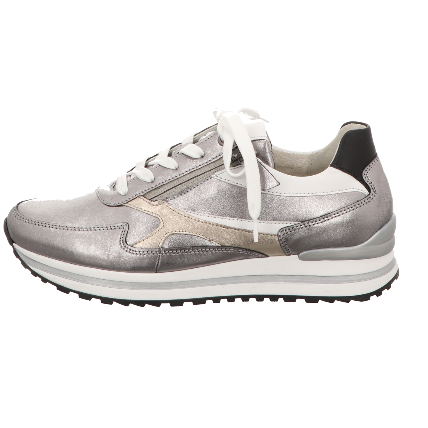 Gabor Damen Schnürschuh Turin in silber