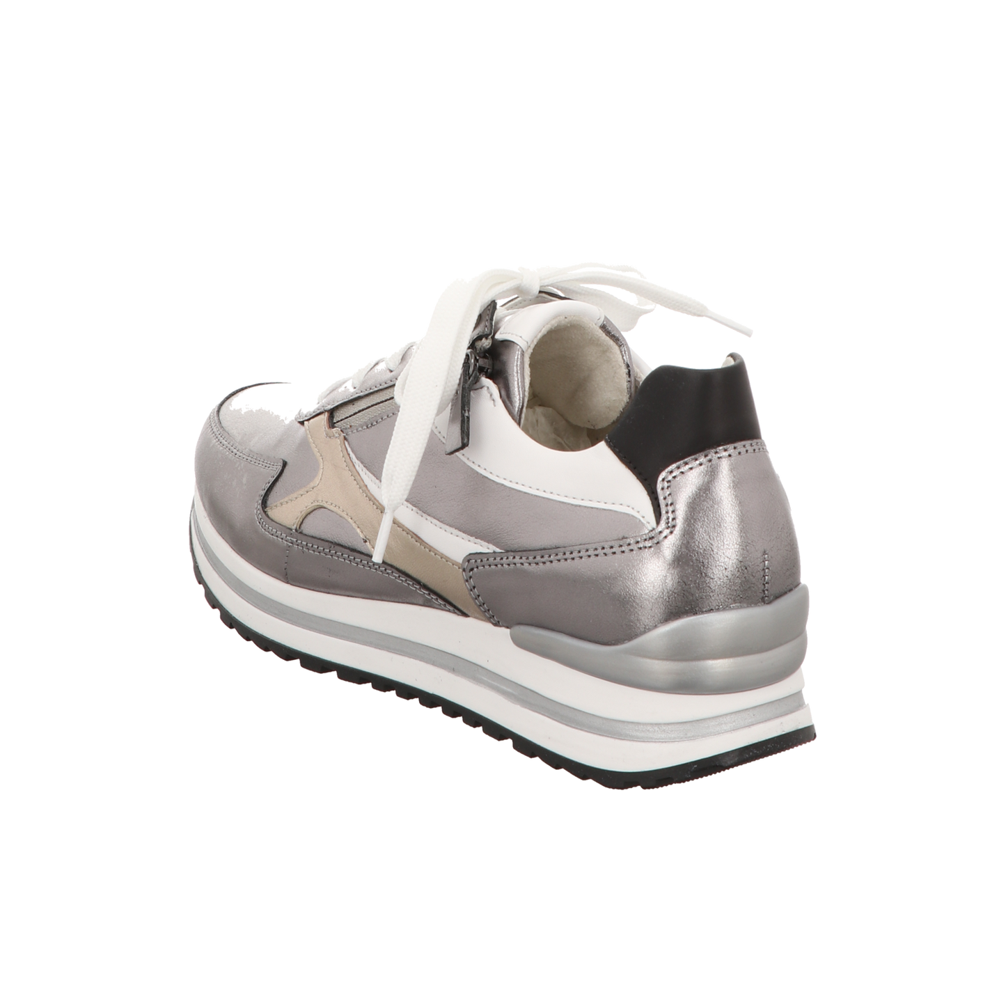 Gabor Damen Schnürschuh Turin in silber
