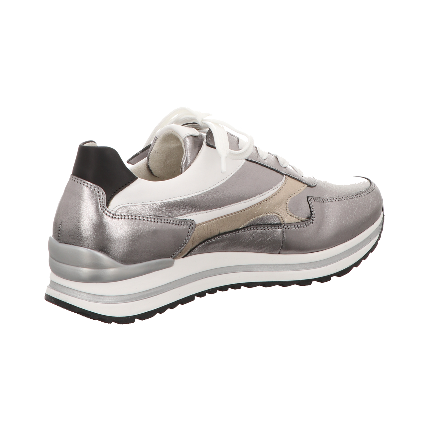 Gabor Damen Schnürschuh Turin in silber