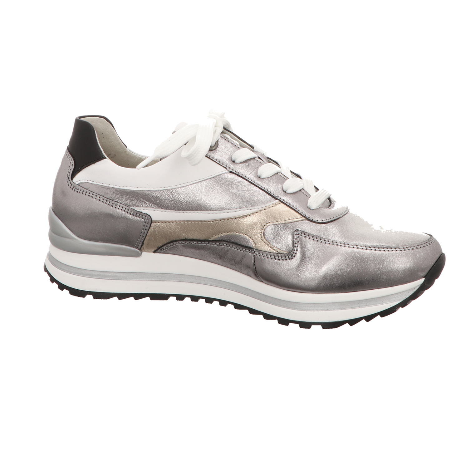 Gabor Damen Schnürschuh Turin in silber