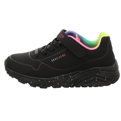 Skechers Damen Slipper Uno Lite - Rainbow Specks in schwarz
