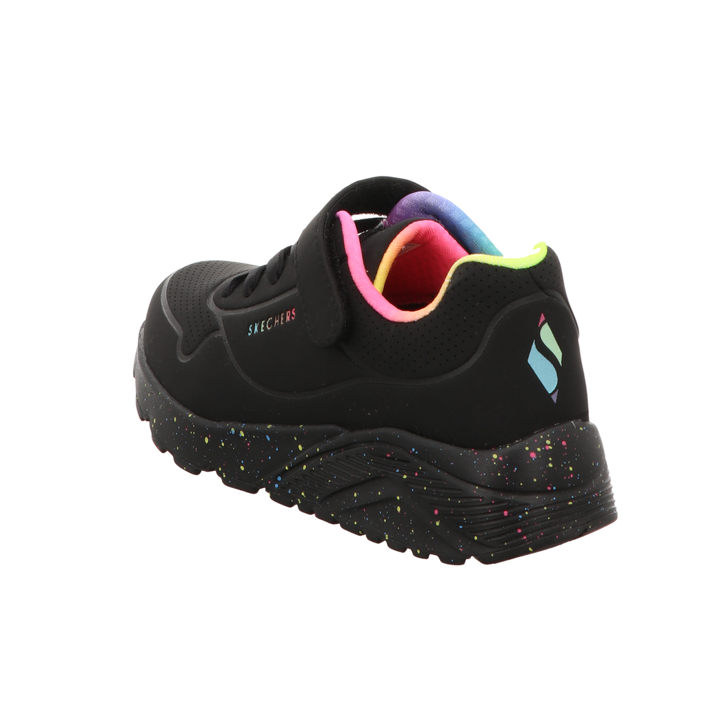 Skechers Damen Slipper Uno Lite - Rainbow Specks in schwarz