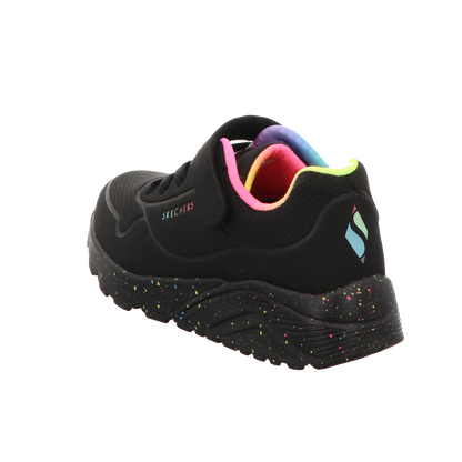 Skechers Damen Slipper Uno Lite - Rainbow Specks in schwarz