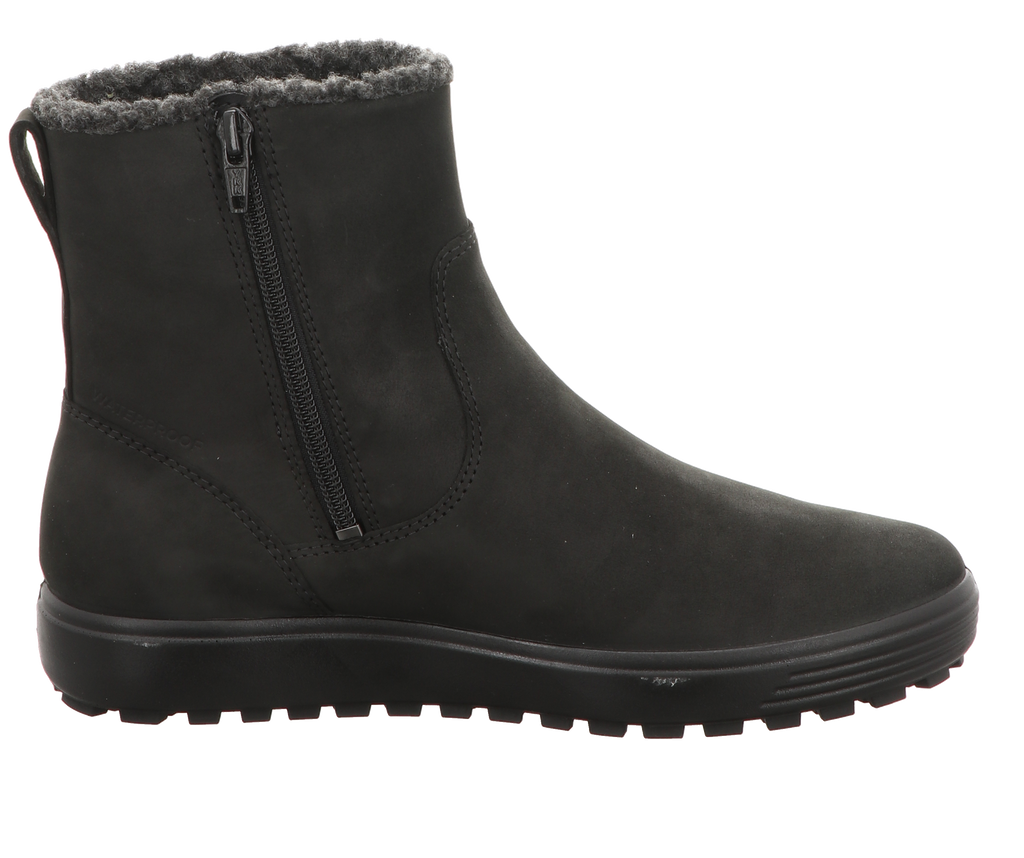 Ecco Damen Schnürstiefel Soft 7 Tred in schwarz