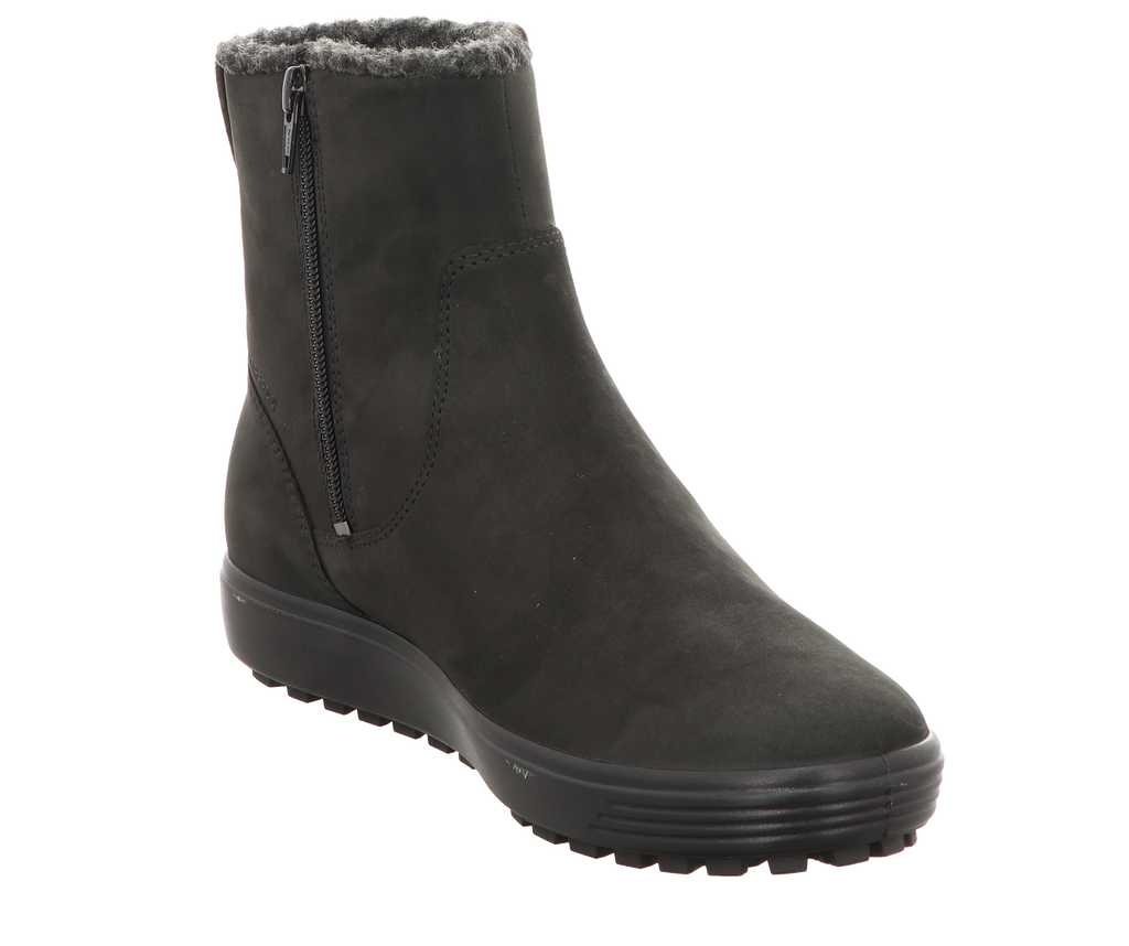 Ecco Damen Schnürstiefel Soft 7 Tred in schwarz