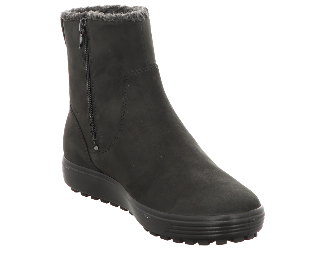 Ecco Damen Schnürstiefel Soft 7 Tred in schwarz