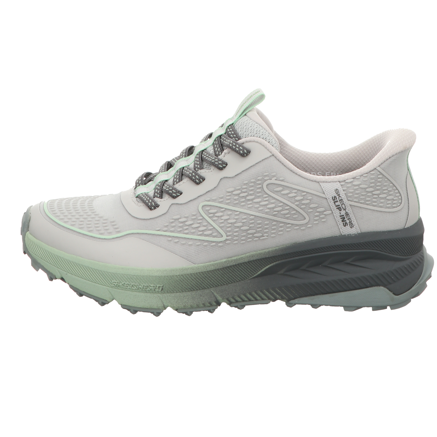 Skechers Damen Slipper Slip-Ins Switch Back in grau