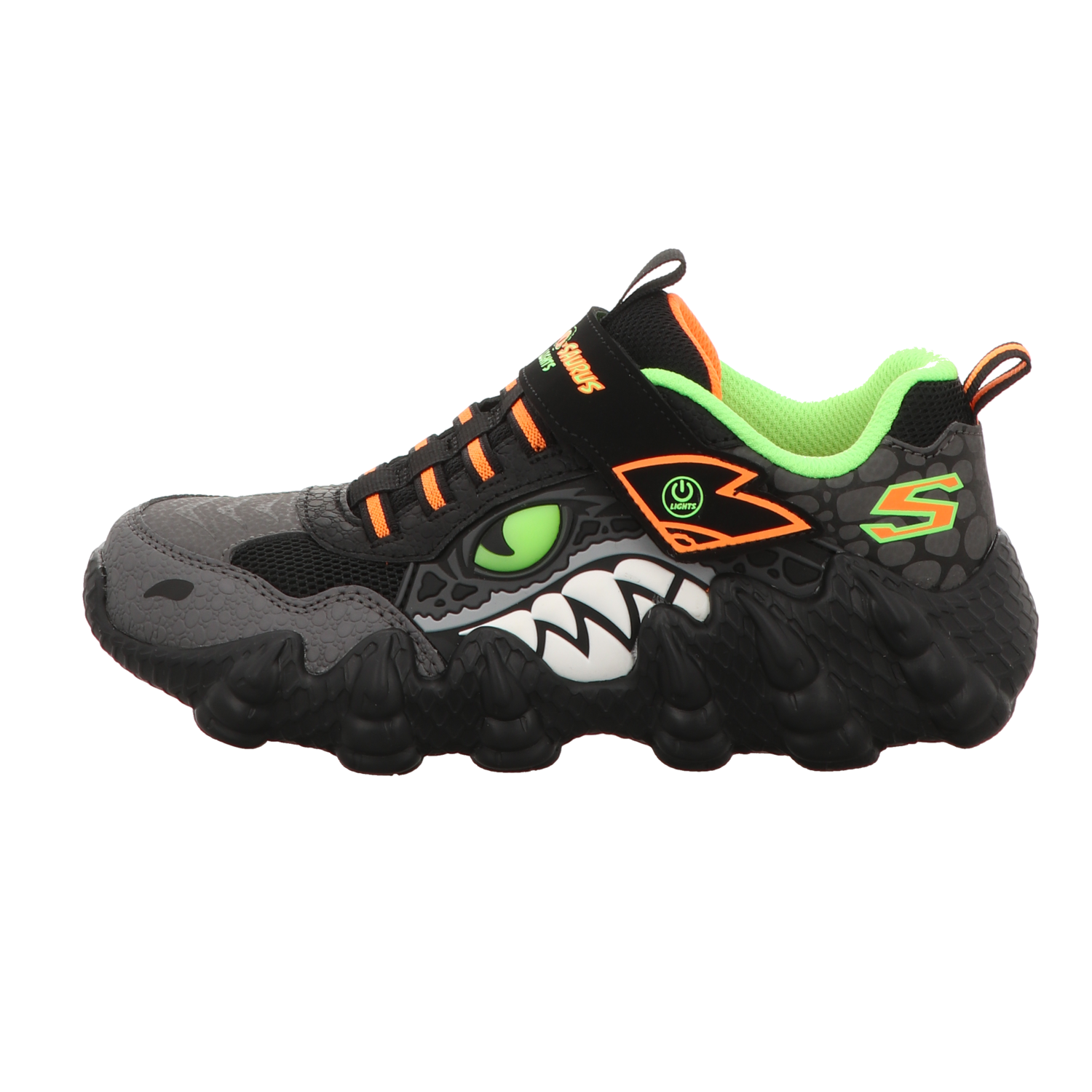 Skechers Herren Slipper Skech-O-Saurius Lights Rapid in schwarz