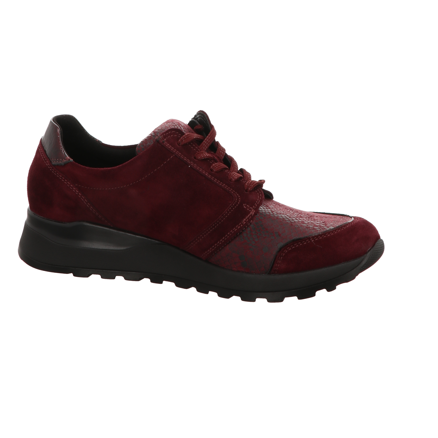 Waldläufer Damen Schnürschuh bequem Hiroko- Soft in rot