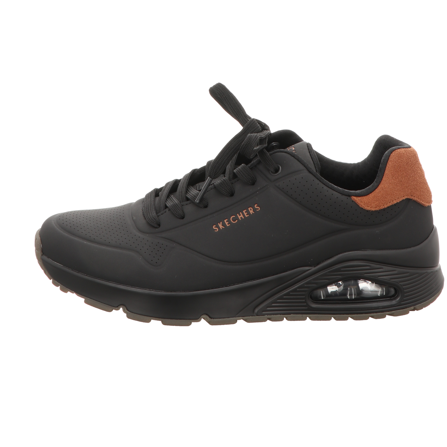Skechers Herren Schnürschuh Uno Suited On Air in schwarz