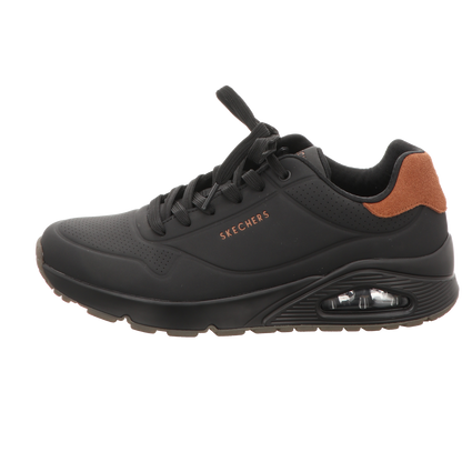 Skechers Herren Schnürschuh Uno Suited On Air in schwarz