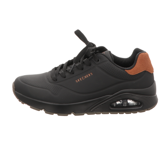 Skechers Herren Schnürschuh Uno Suited On Air in schwarz