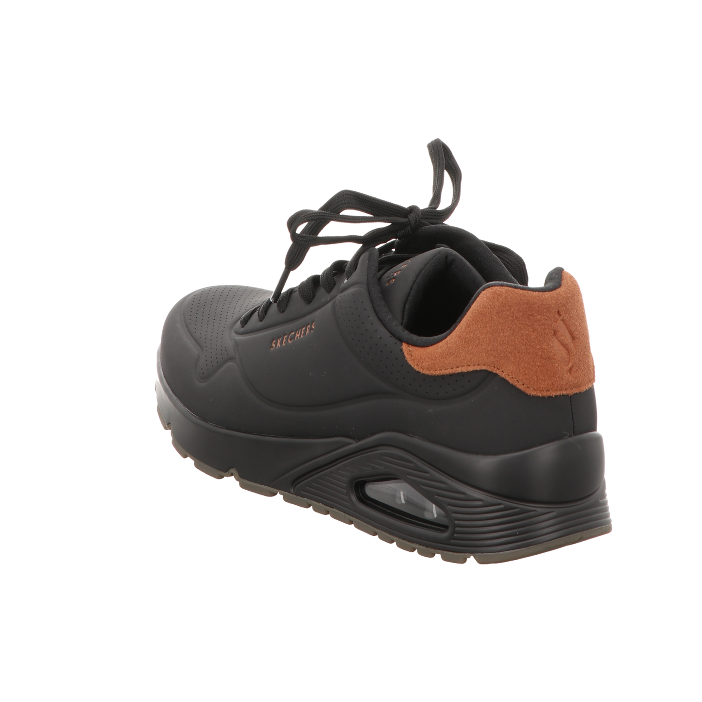 Skechers Herren Schnürschuh Uno Suited On Air in schwarz