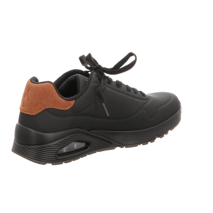 Skechers Herren Schnürschuh Uno Suited On Air in schwarz