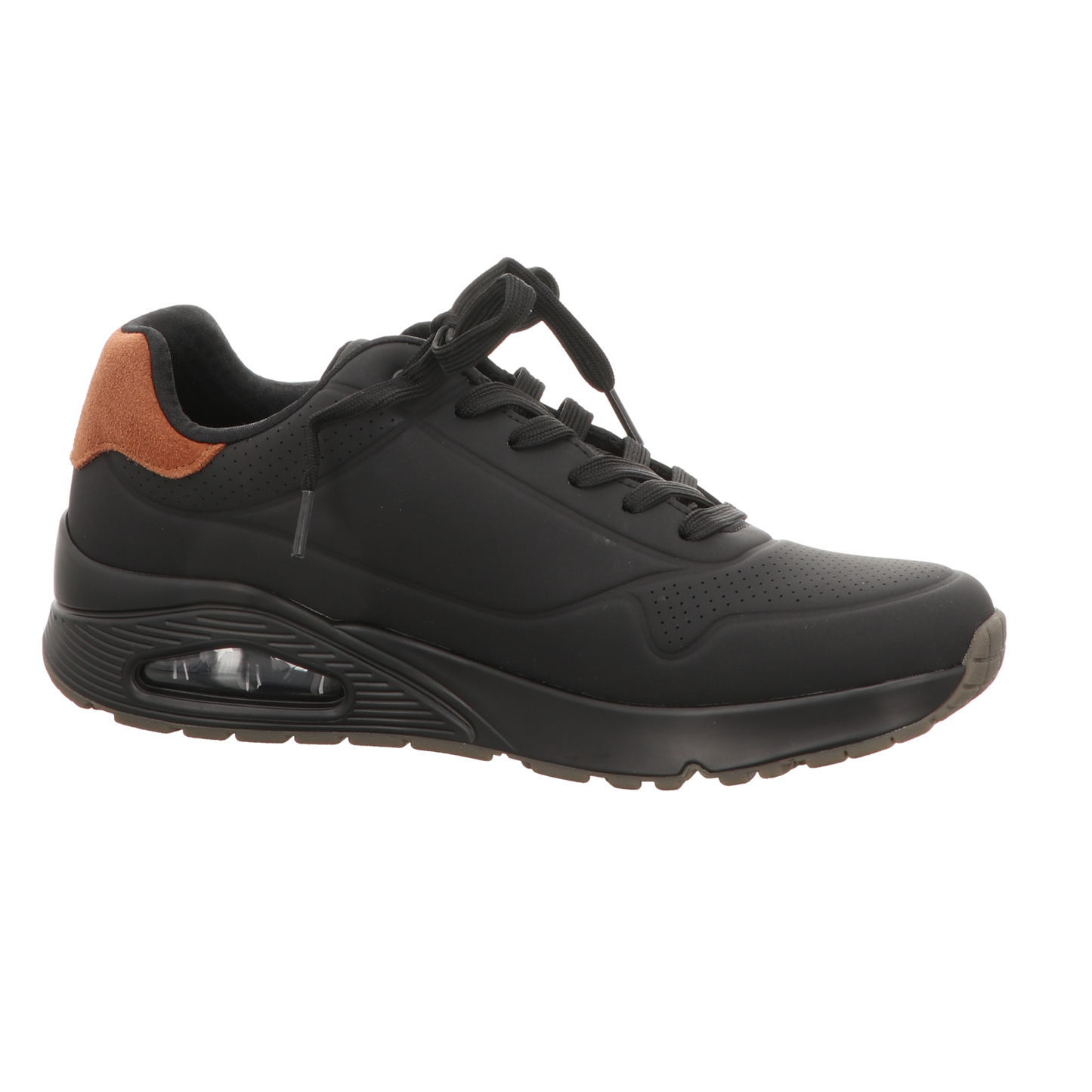 Skechers Herren Schnürschuh Uno Suited On Air in schwarz