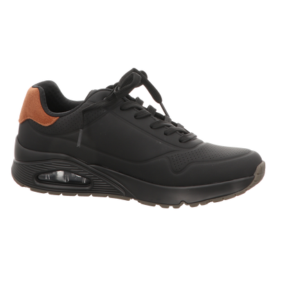 Skechers Herren Schnürschuh Uno Suited On Air in schwarz