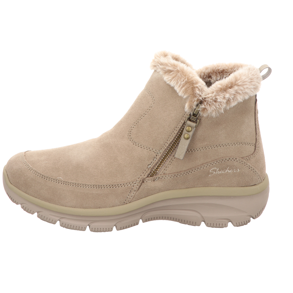 Skechers Damen Schnürstiefel Relaxed Fit Easy Going Cool Zi in taupe