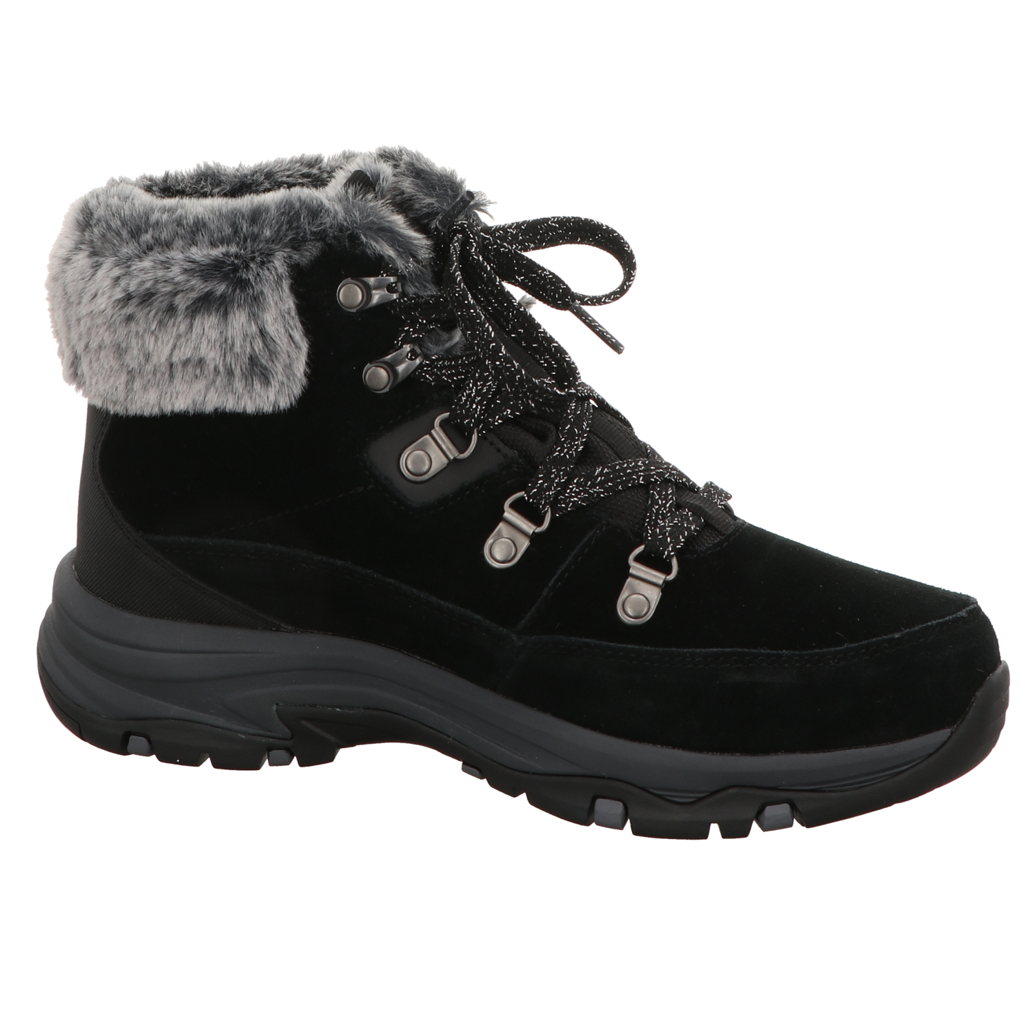 Skechers Damen Schnürstiefel Trego Snow Worries in schwarz